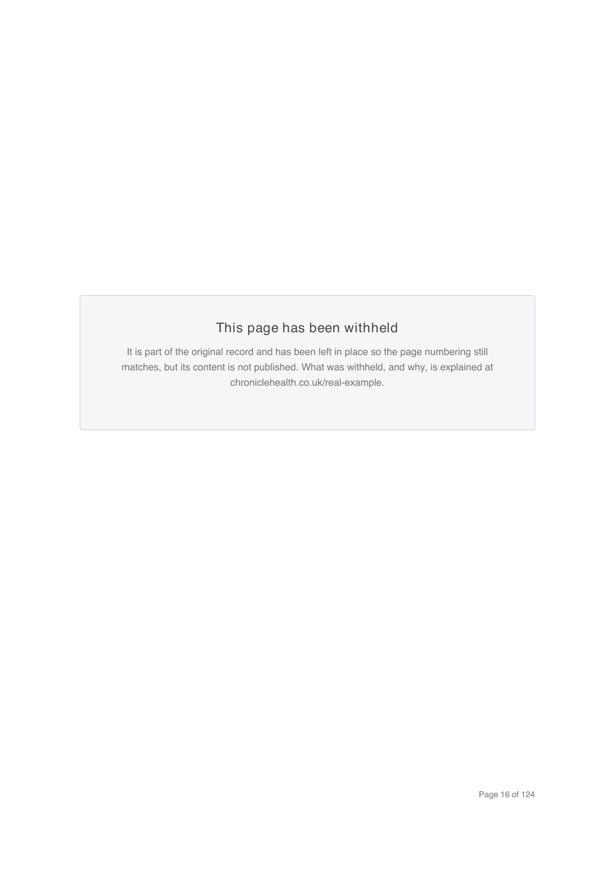 Page 16: withheld, shown as a placeholder so the numbering still matches