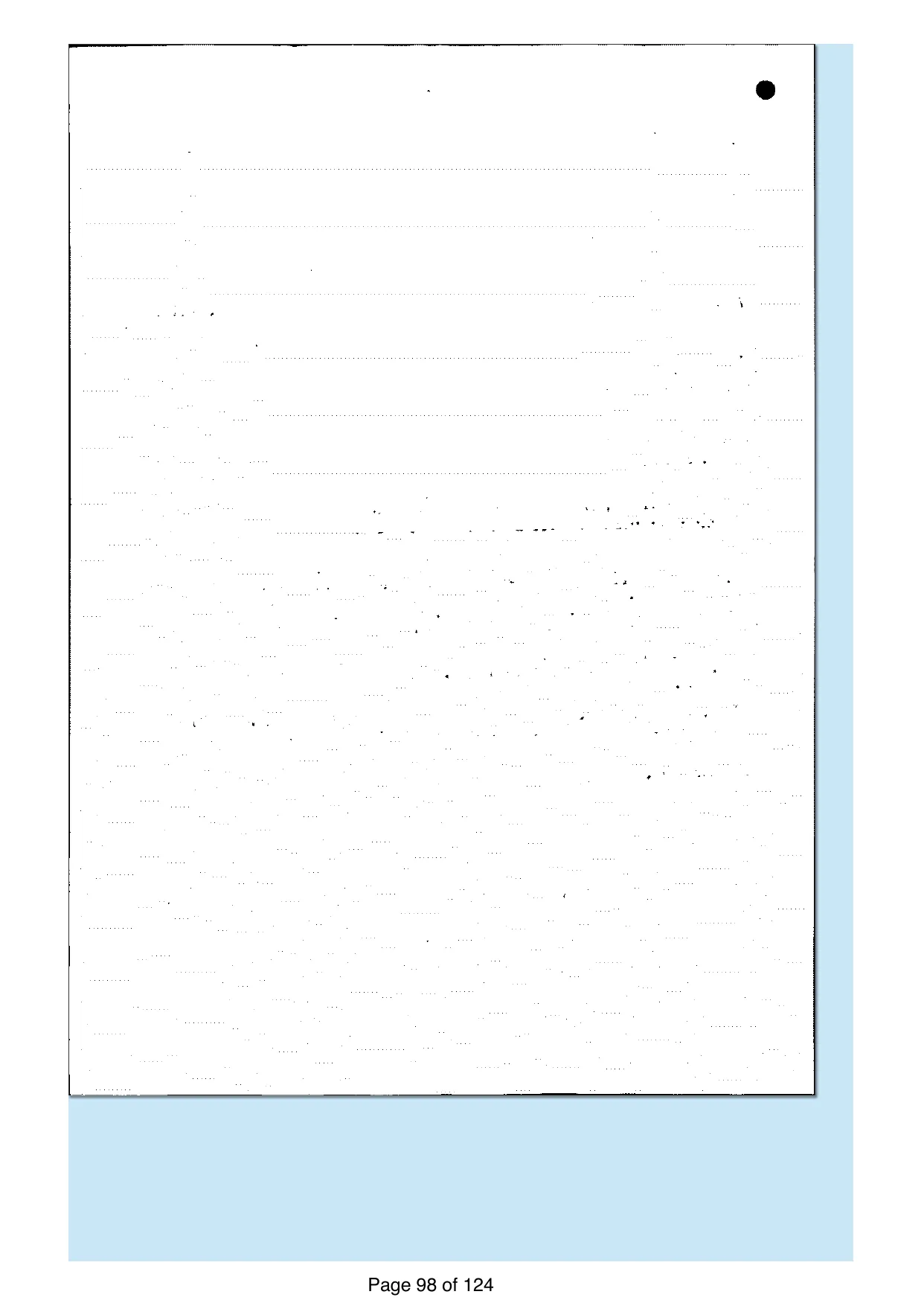 Page 98 of the record: The reverse of the letter, blank